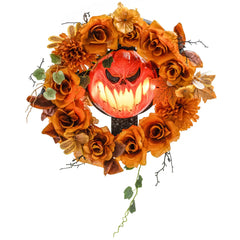 Halloween Kürbiskranz mit 44 LEDs