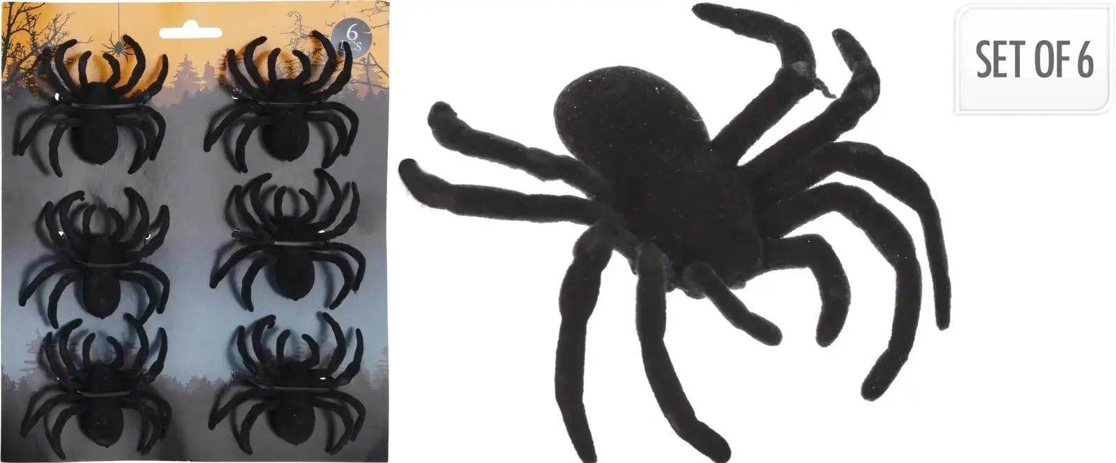 Halloween Spinnen, 6 Stück
