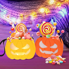 Halloween Süßigkeitentaschen mit LED, 2 Stück – Bild 3