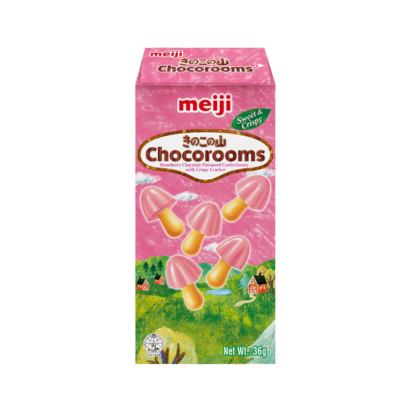 MEIJI Chocorooms Erdbeere 36 g