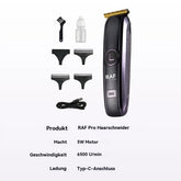 RAF Kabelloser Profi-Haartrimmer 5 W mit T-Klinge - 1