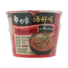 BAIXIANG Scharfe Nudeln mit Rindfleischgeschmack (Schüssel) 107 g