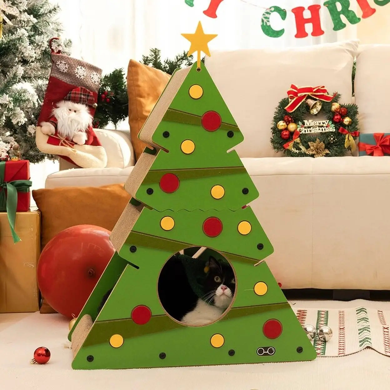 CONEKO Weihnachtsbaum-Kratzbaum, Klein - 3
