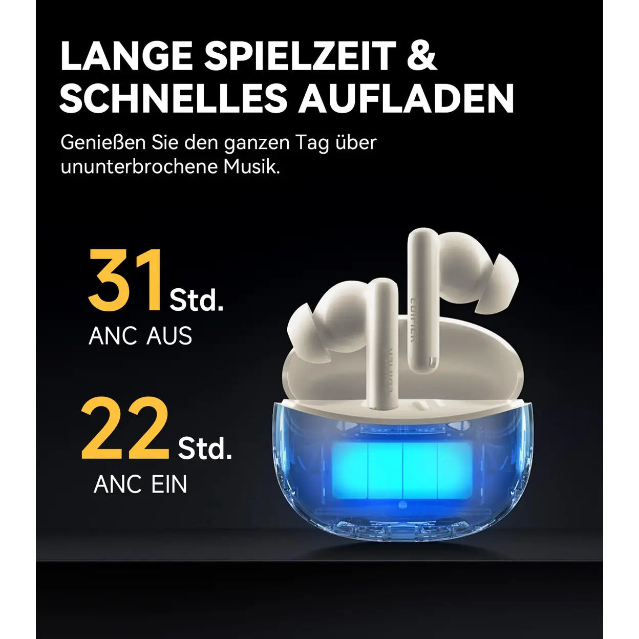 EDIFIER X5 Pro Bluetooth-5.3-Ohrhörer mit ANC, Schwarz - 6