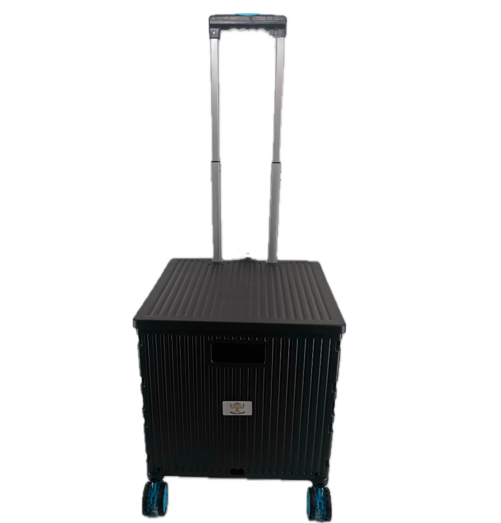 Einkaufstrolley, Klappbar, Einkaufsroller bis 35 kg, Verstellbarer Griff, Mit Rollen - 3