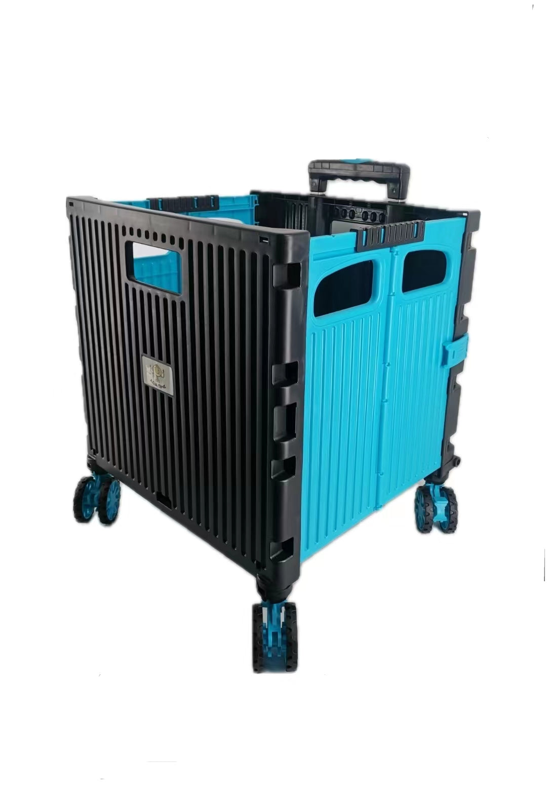 Einkaufstrolley, Klappbar, Einkaufsroller bis 35 kg, Verstellbarer Griff, Mit Rollen - 4