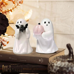 Halloween Geisterfiguren mit Fledermaus