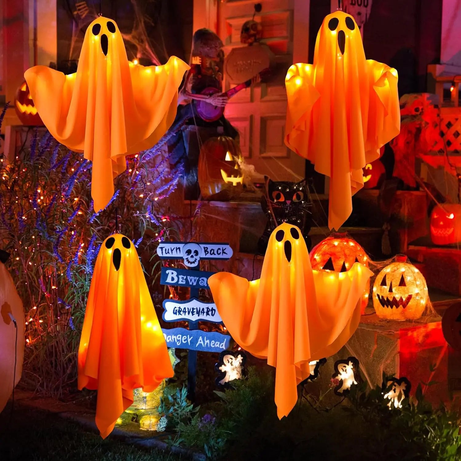 Hängendes Halloween Gespenst mit Licht