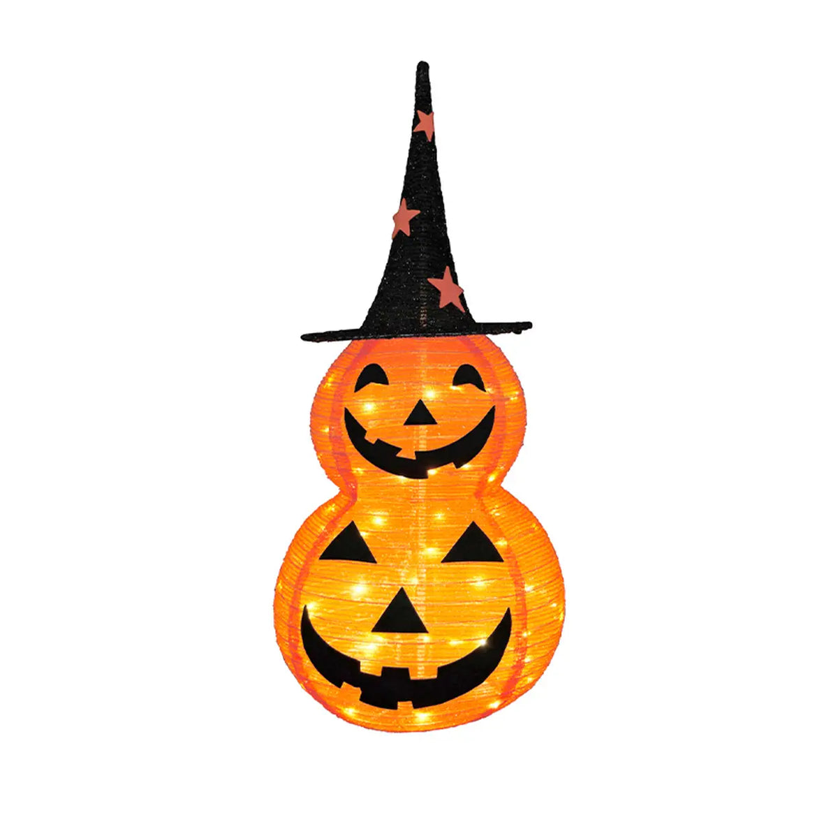 Halloween Kürbis mit Hut, faltbar, 90 cm – Bild 1