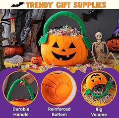 Halloween Kürbis Plüsch-Süßigkeitentasche für Kinder, 20 cm – Bild 4