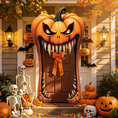 Halloween Kürbis-Türbogen für Haustür und Party