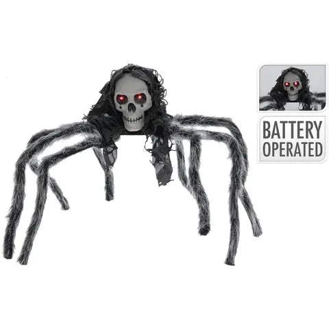 Halloween Spinne mit biegbaren Beinen und LED