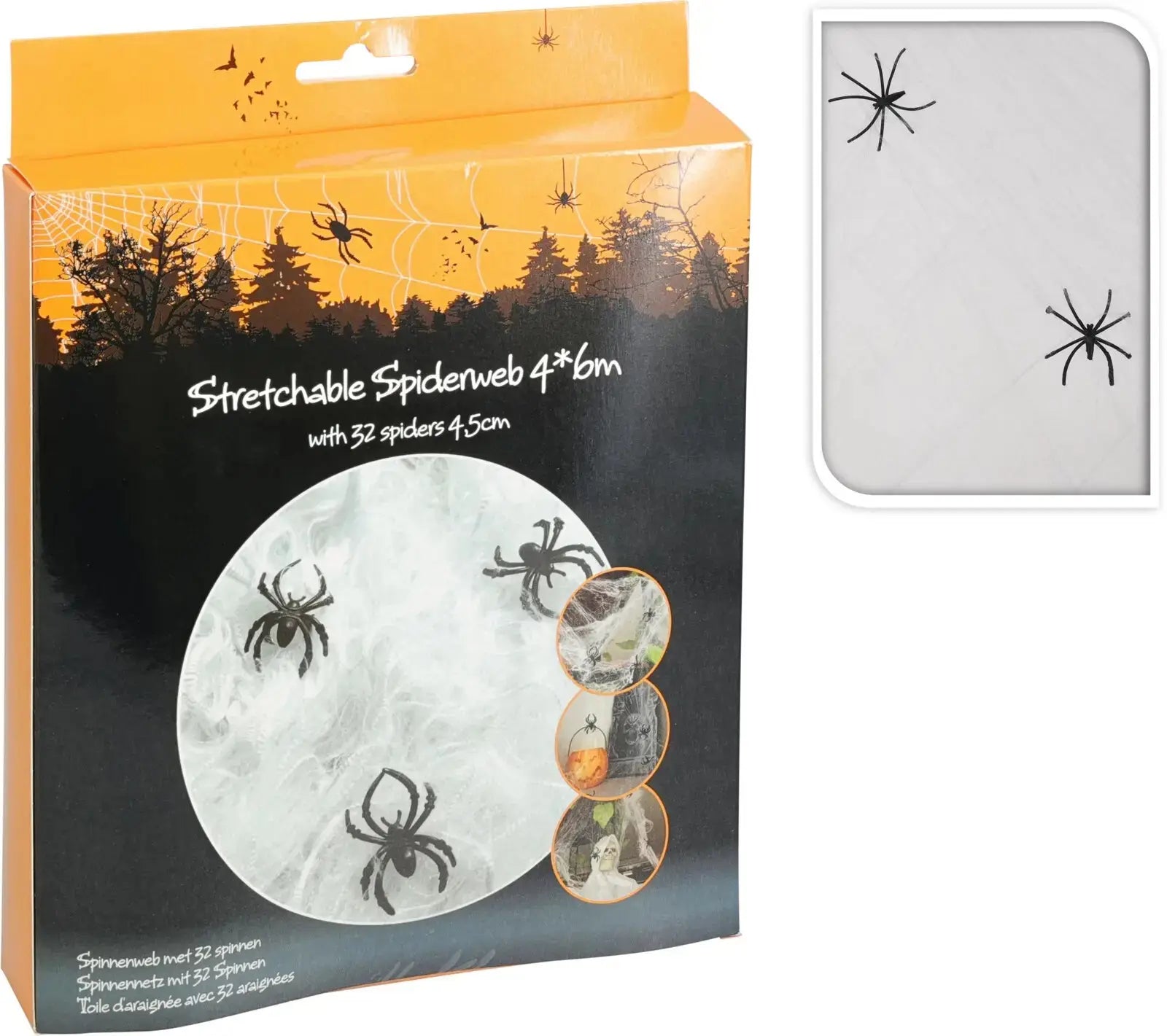 Halloween Spinnennetz dehnbar