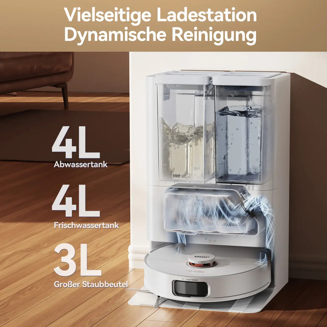 JONR T5 Pro Saug- und Wischroboter mit Basisstation - 6