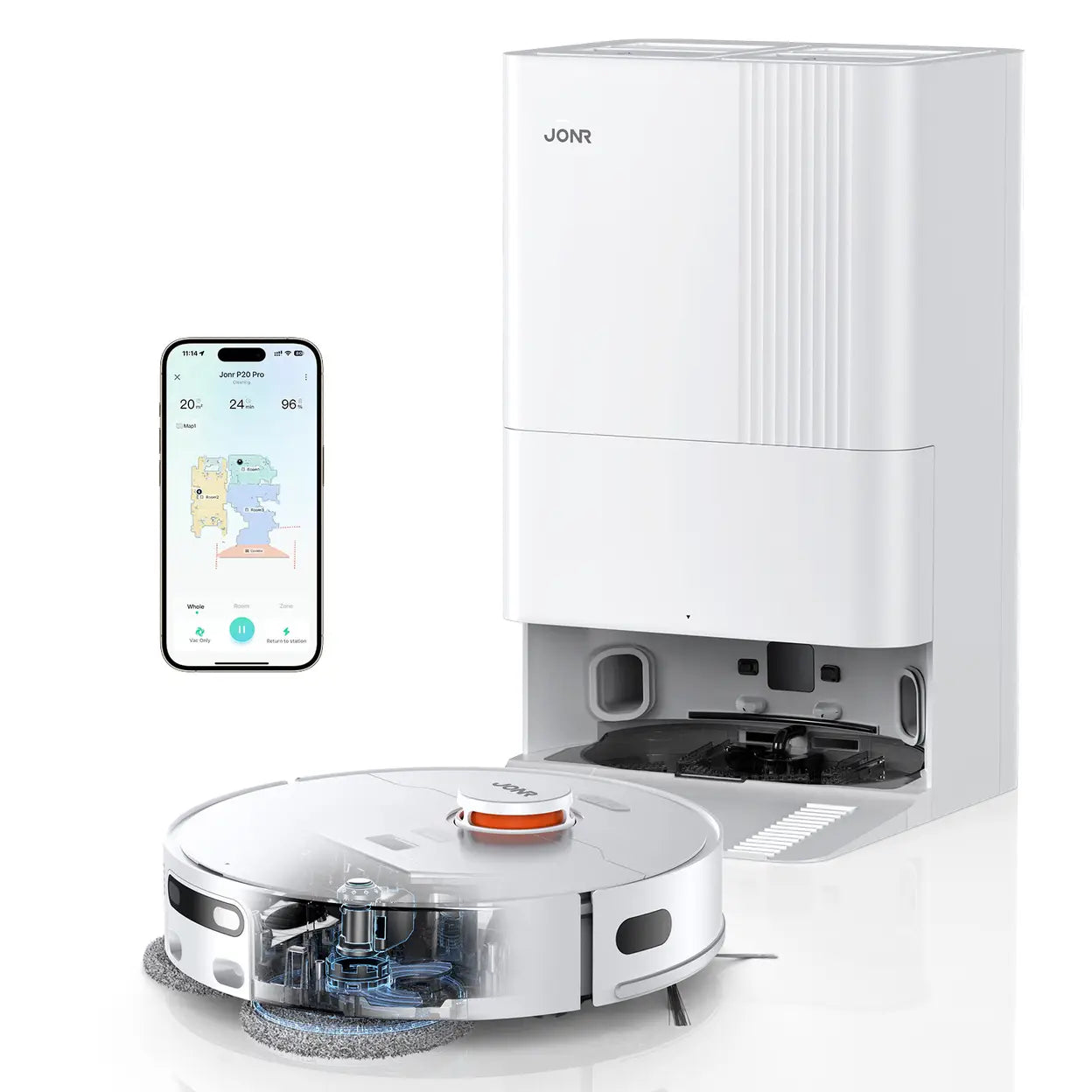 JONR T5 Pro Saug- und Wischroboter mit Basisstation - 8