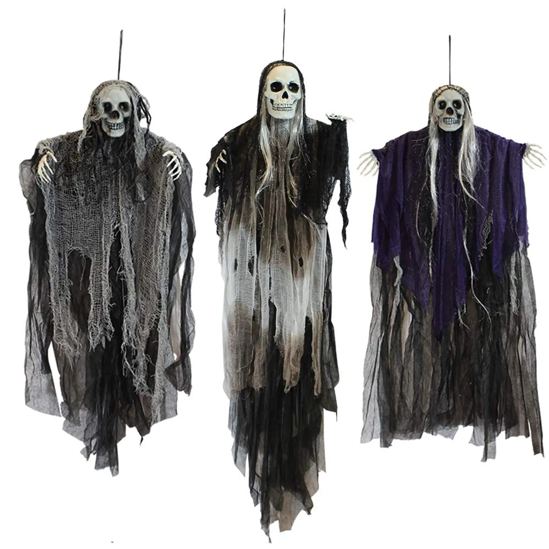 JOYIN 3er-Pack hängende Halloween Skelett-Geister