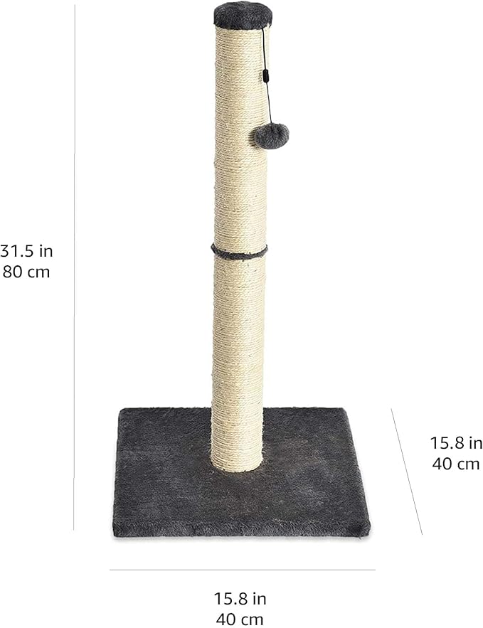 Katzenkratzbaum für Innenräume 80 cm, Grau - 5