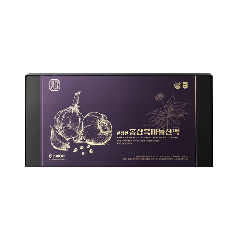 NONGHYUP Hansamin Roter Ginseng mit schwarzem Knoblauch 30 × 60 ml