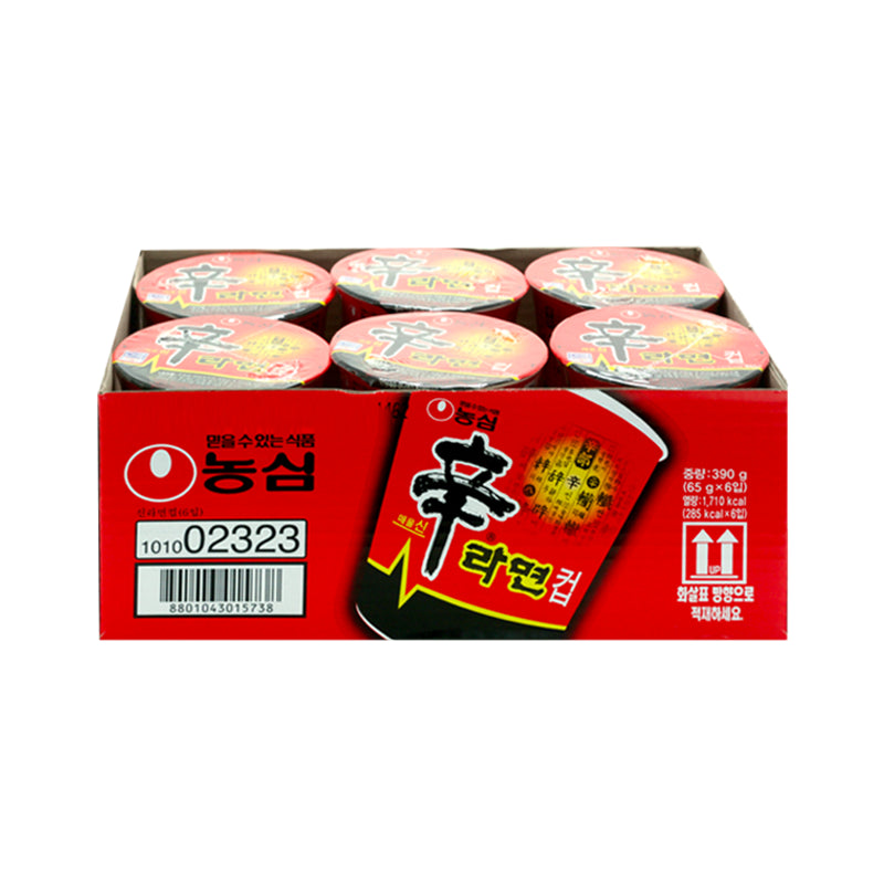 NONGSHIM Shin Ramen Cup 6 × 65 g