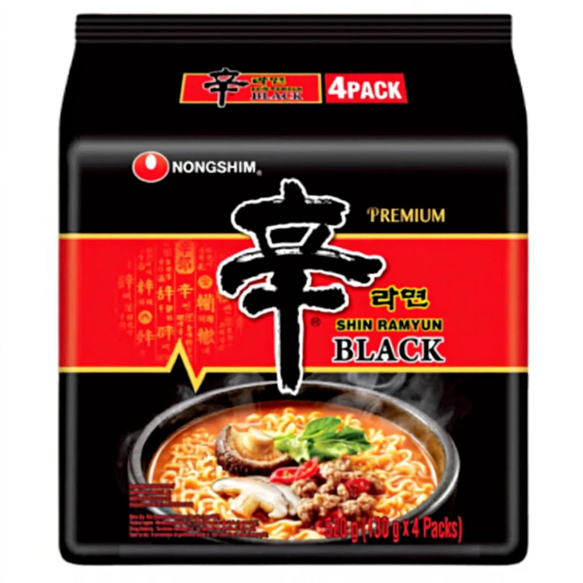 NONGSHIM Shin Ramyun Black 4 × 130 g