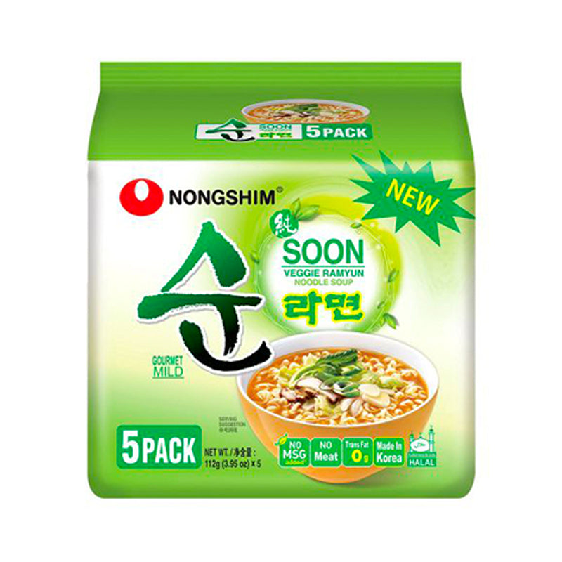 NONGSHIM Soon Veggie Ramyun 5 × 112 g