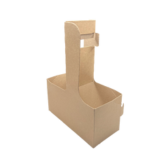 Y-PACK A11 Kraftpapier Getränketräger für 2 Becher, 200 Stück